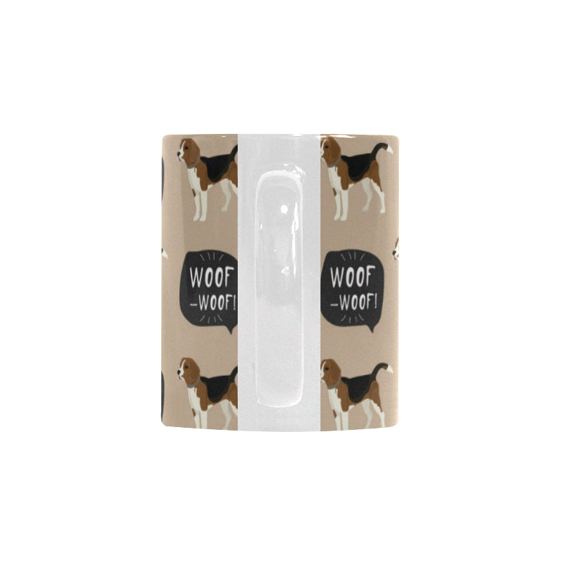 Beagle pattern Classical White Mug (Fulfilled In US)