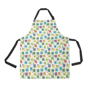 Chemistry Periodic Table Pattern Print Design 05 All Over Print Adjustable Apron