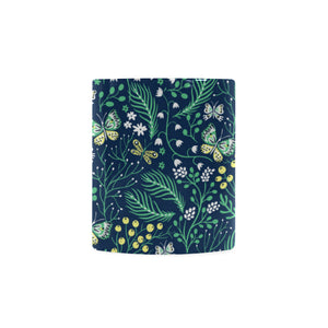 butterfly leaves pattern Classical White Mug (Fulfilled In US)