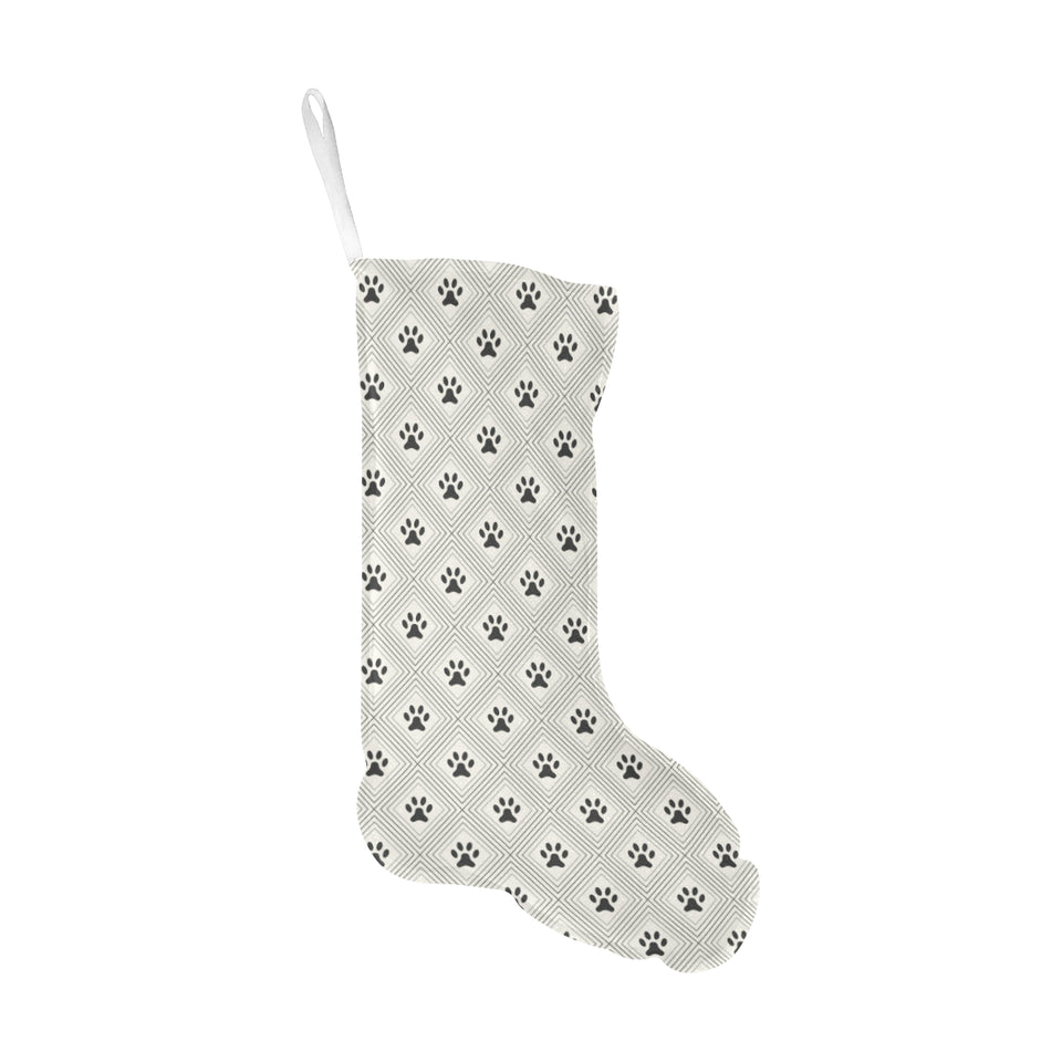 Dog Paws Pattern Print Design 03 Christmas Stocking