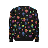 Colorful star pattern Men's Crew Neck Sweatshirt