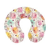 Clock butterfly pattern U-Shaped Travel Neck Pillow