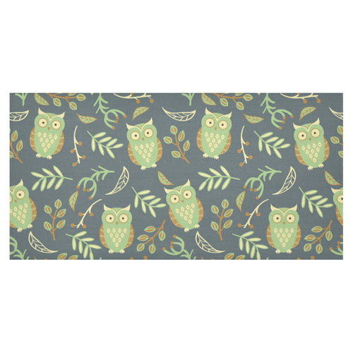 Cute owls leaves pattern Tablecloth