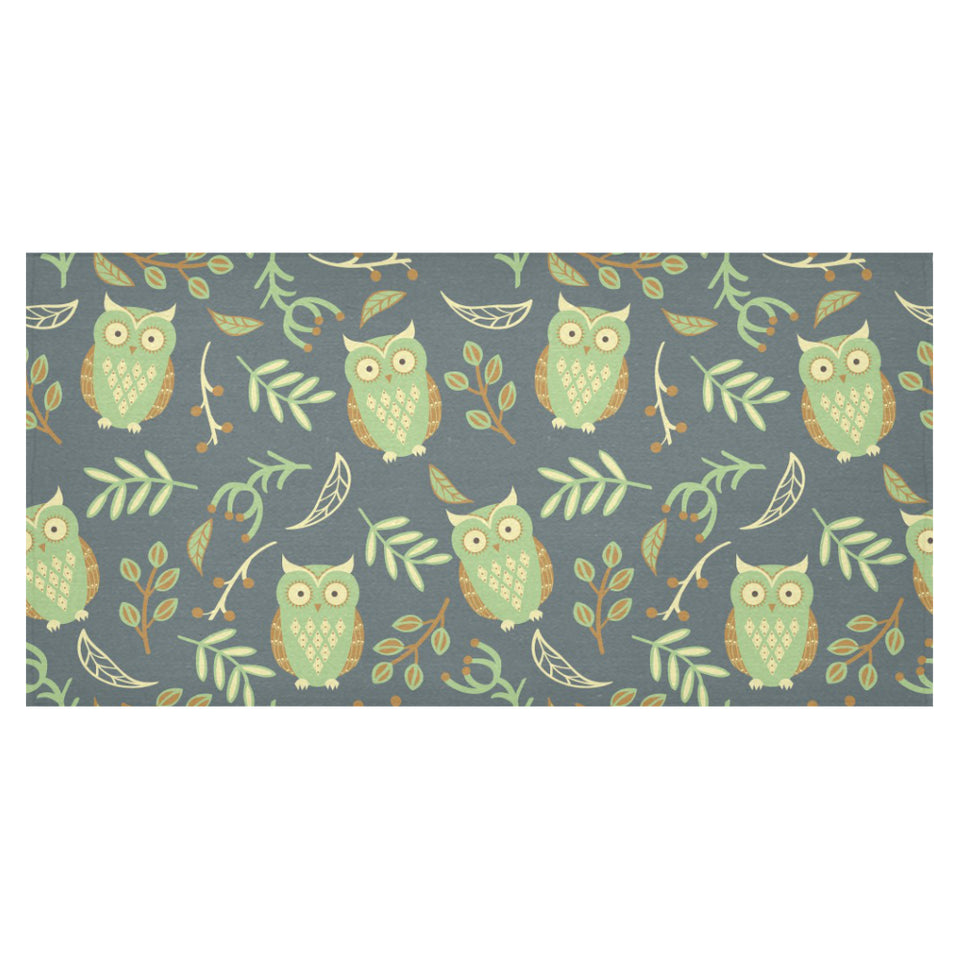Cute owls leaves pattern Tablecloth