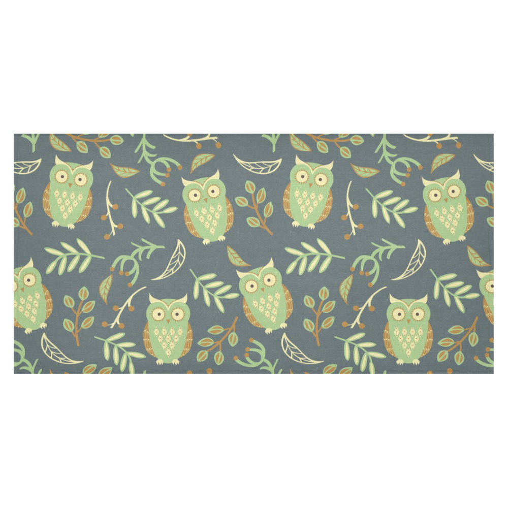 Cute owls leaves pattern Tablecloth