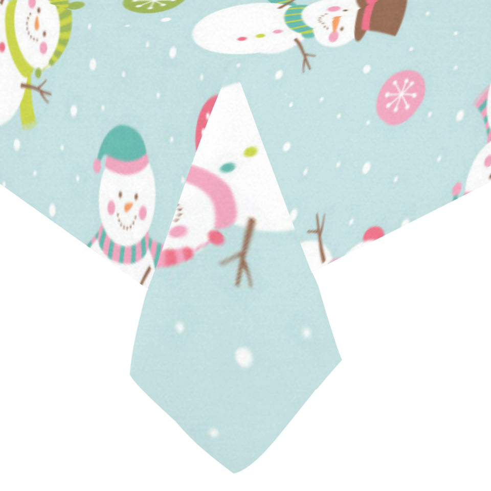 Cute snowman snowflake pattern Tablecloth