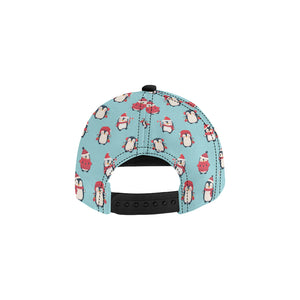 Cute penguin christmas  design pattern All Over Print Snapback Cap