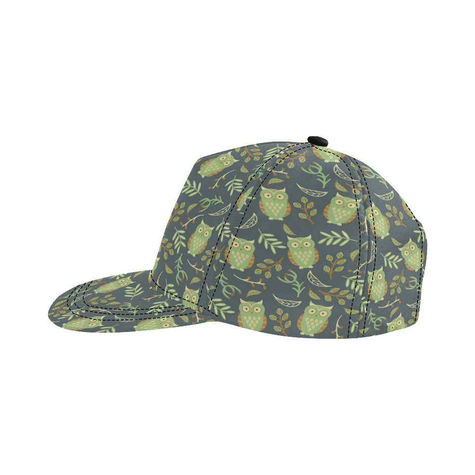 Cute owls leaves pattern All Over Print Snapback Cap