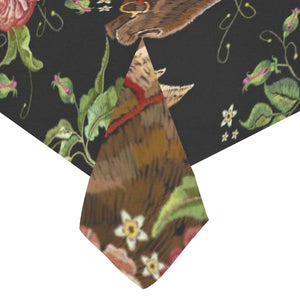 Horse head wild roses pattern Tablecloth