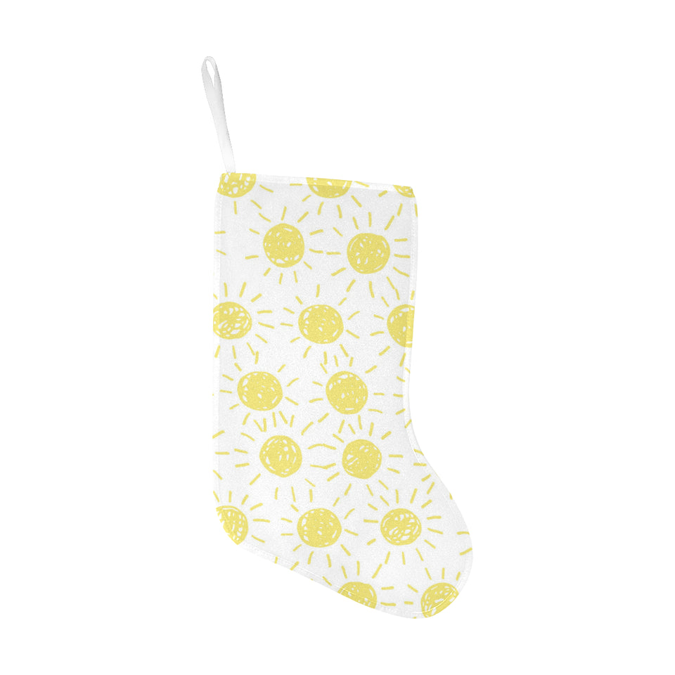hand drawn sun pattern Christmas Stocking