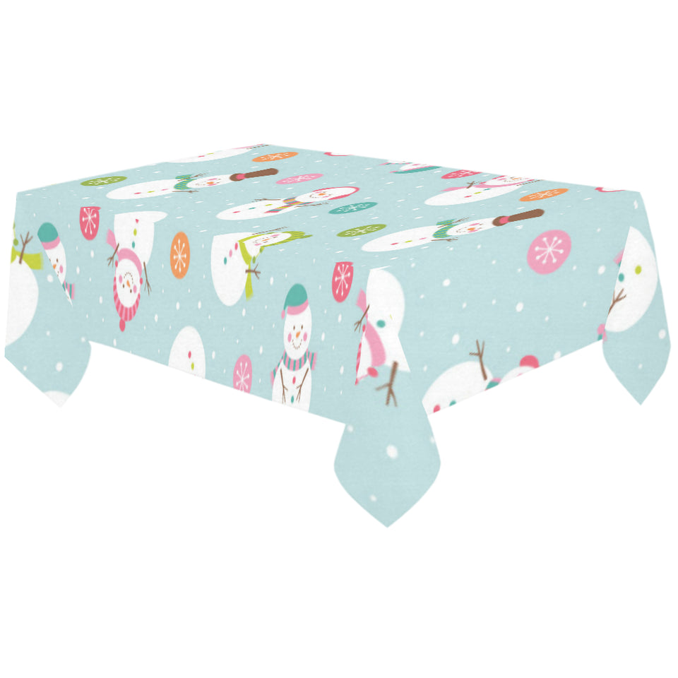 Cute snowman snowflake pattern Tablecloth
