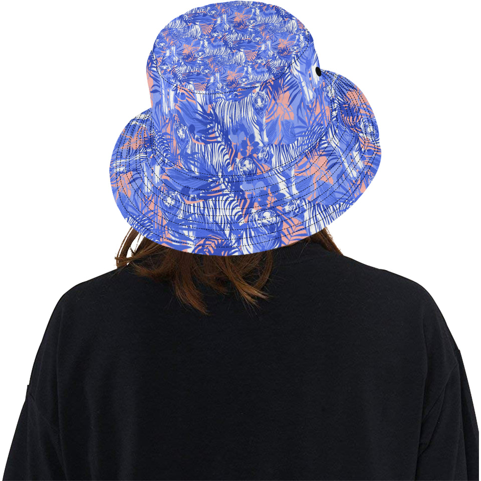 white bengal tigers pattern Unisex Bucket Hat