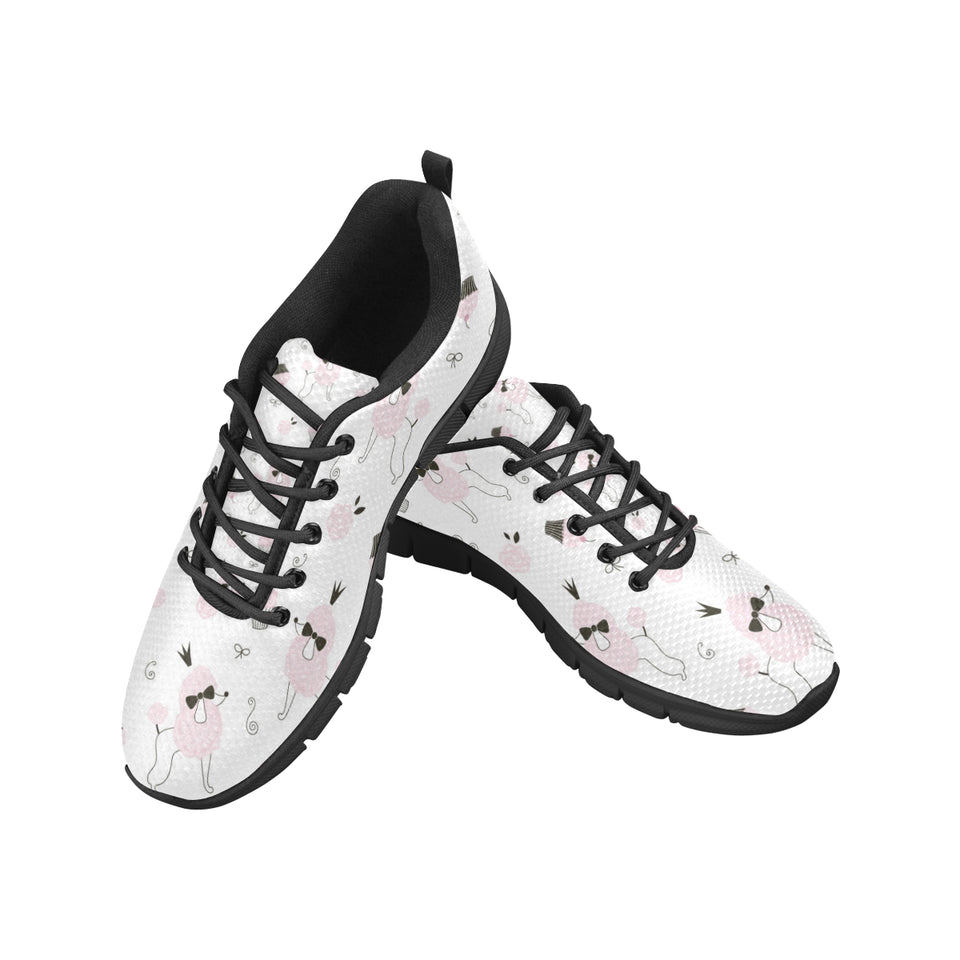 Poodle dog rose cake pattern Women's Sneaker Shoes