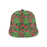 Watermelons tropical palm leaves pattern backgroun All Over Print Snapback Cap