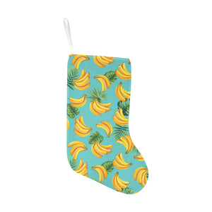 Banana Palm Leaves pattern background Christmas Stocking