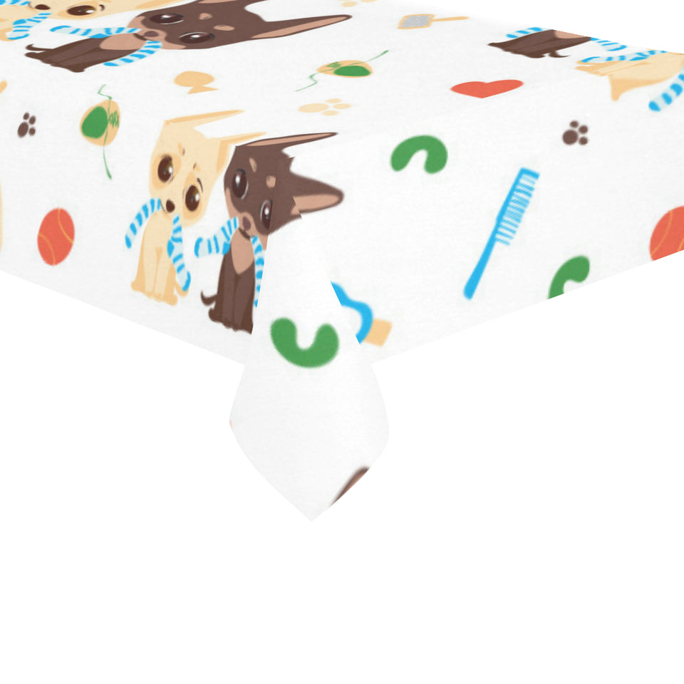 Cute Chihuahua dog pattern Tablecloth