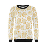 hand drawn onion pattern Women's Crew Neck Sweatshirt