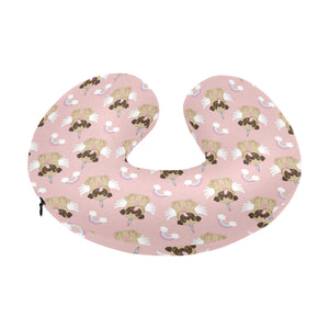 Cute unicorn pug pattern U-Shaped Travel Neck Pillow