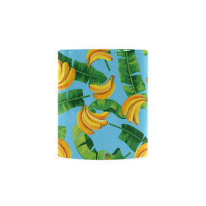banana leaves banana design pattern Classical White Mug (Fulfilled In US)