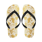 Gold grape pattern Unisex Flip Flops