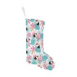 Toucan tropical flower leave pattern Christmas Stocking