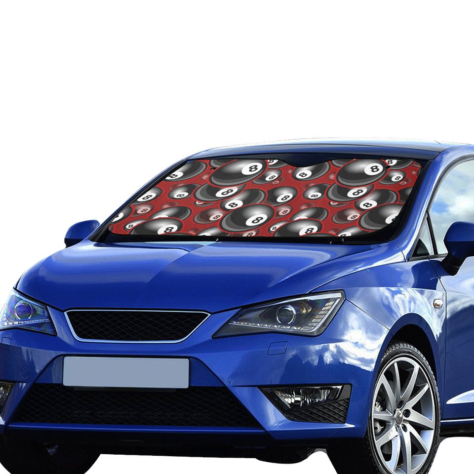 Billiard Ball Pattern Print Design 05 Car Sun Shade