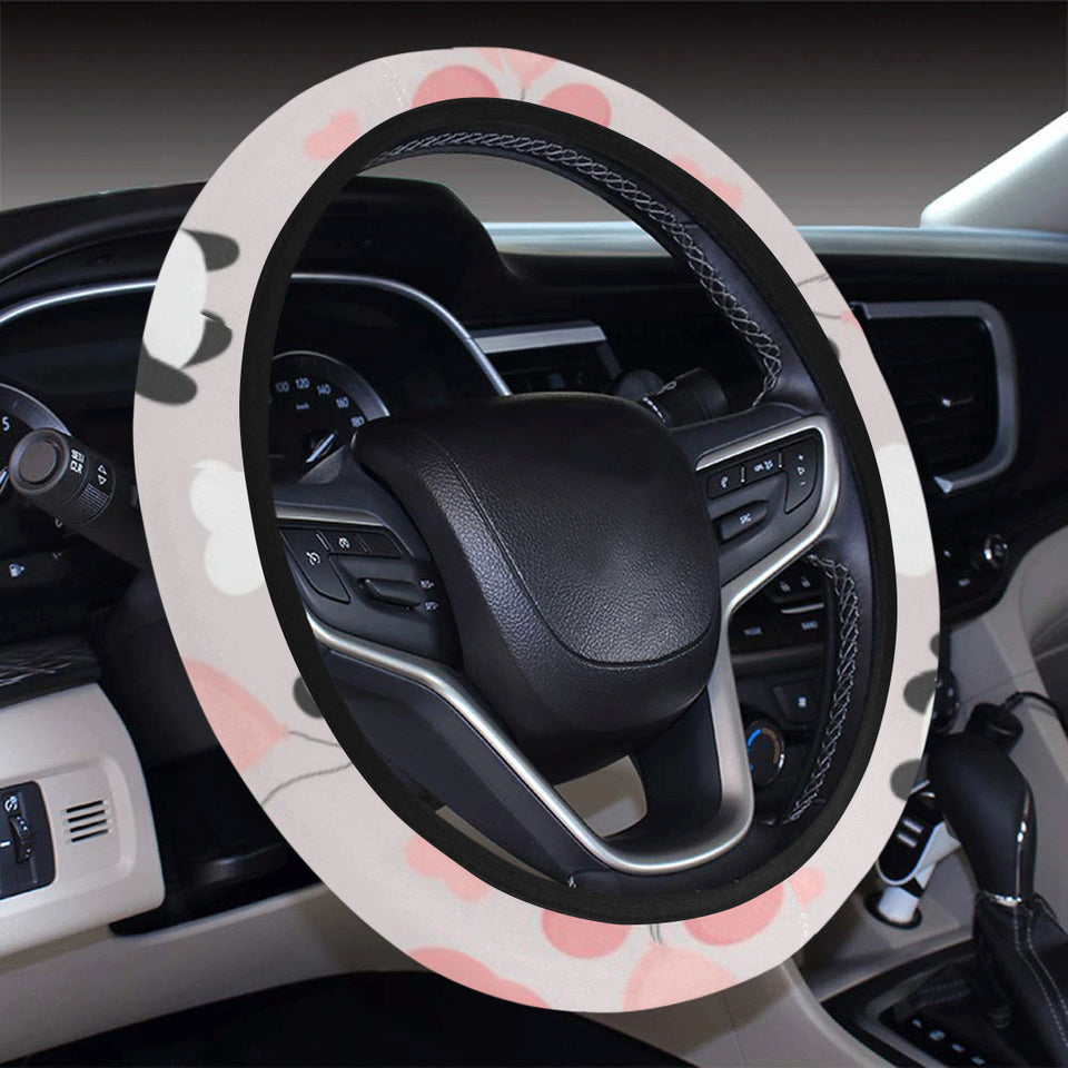 Cute panda ballon heart pattern Car Steering Wheel Cover