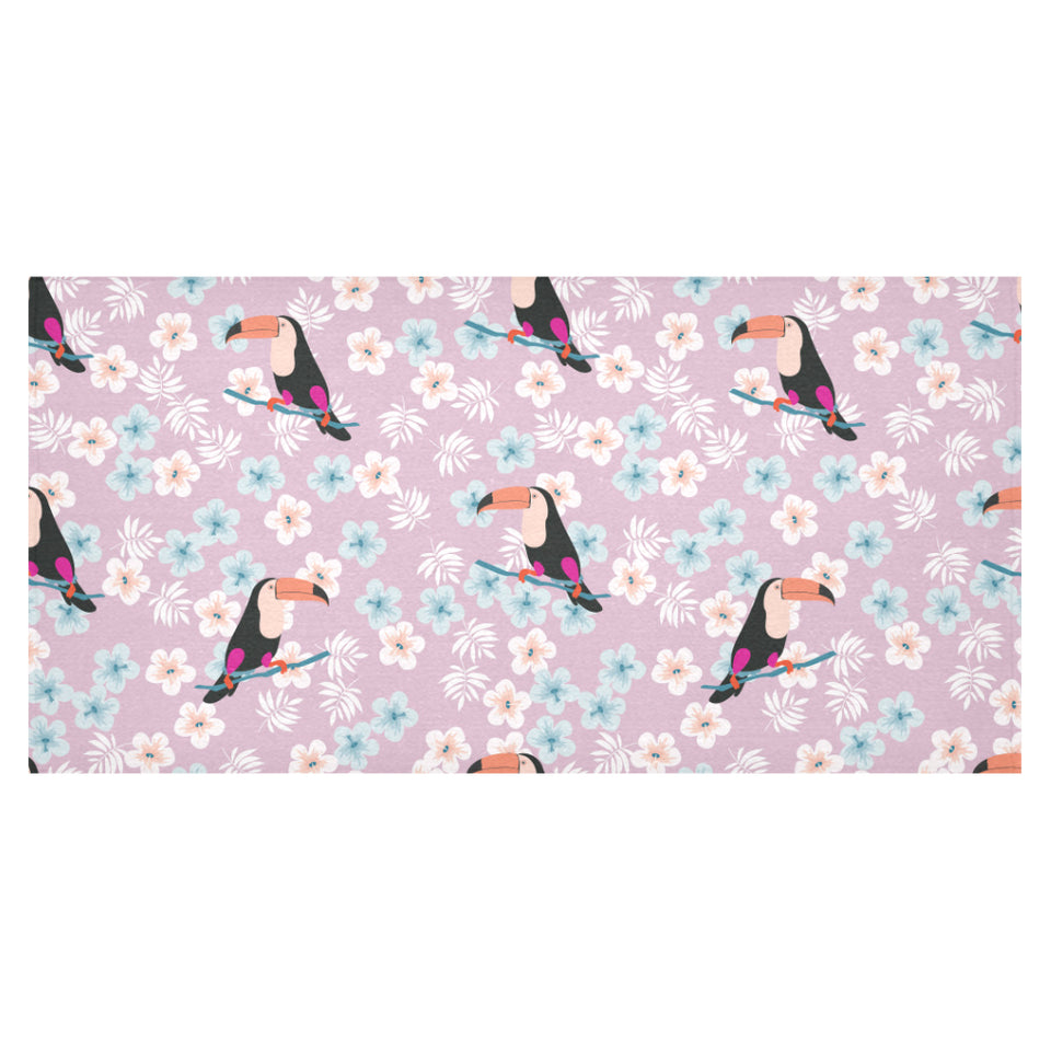Beautiful toucan flower leaves Tablecloth