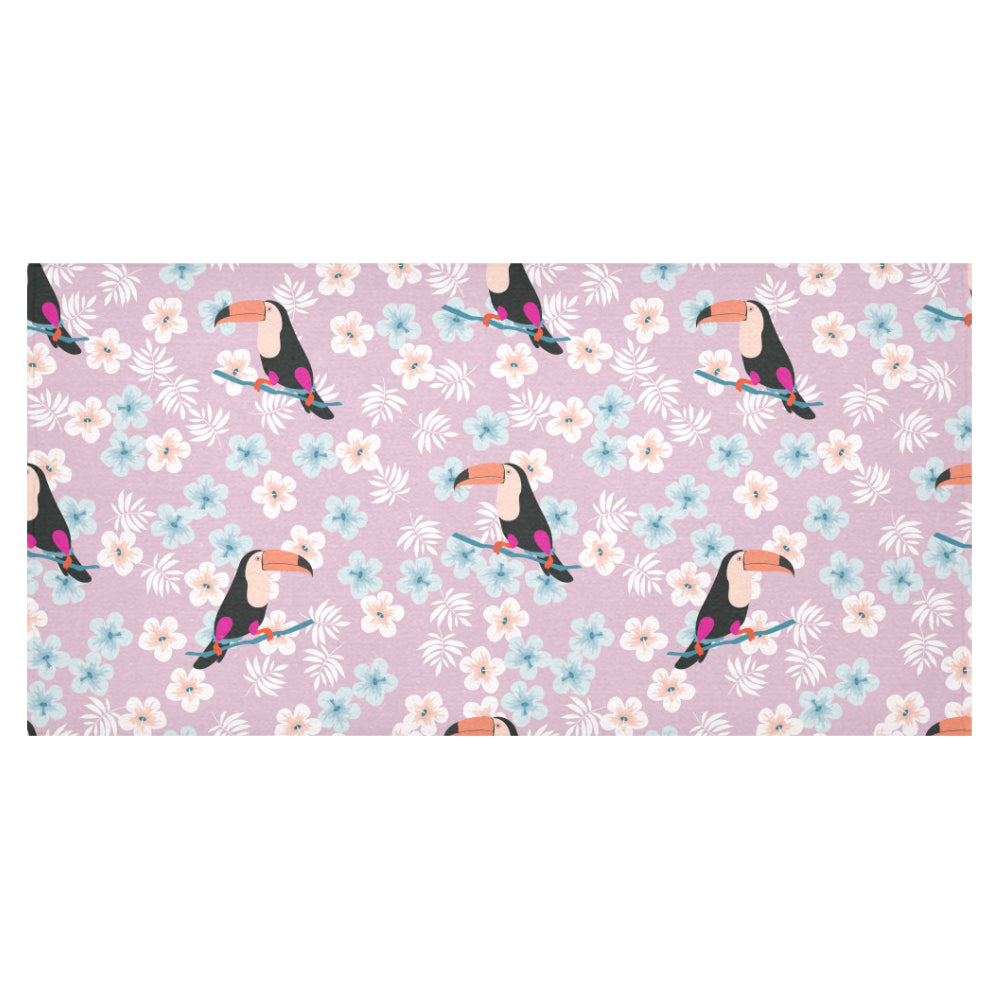 Beautiful toucan flower leaves Tablecloth