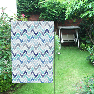 zigzag chevron blue pattern House Flag Garden Flag