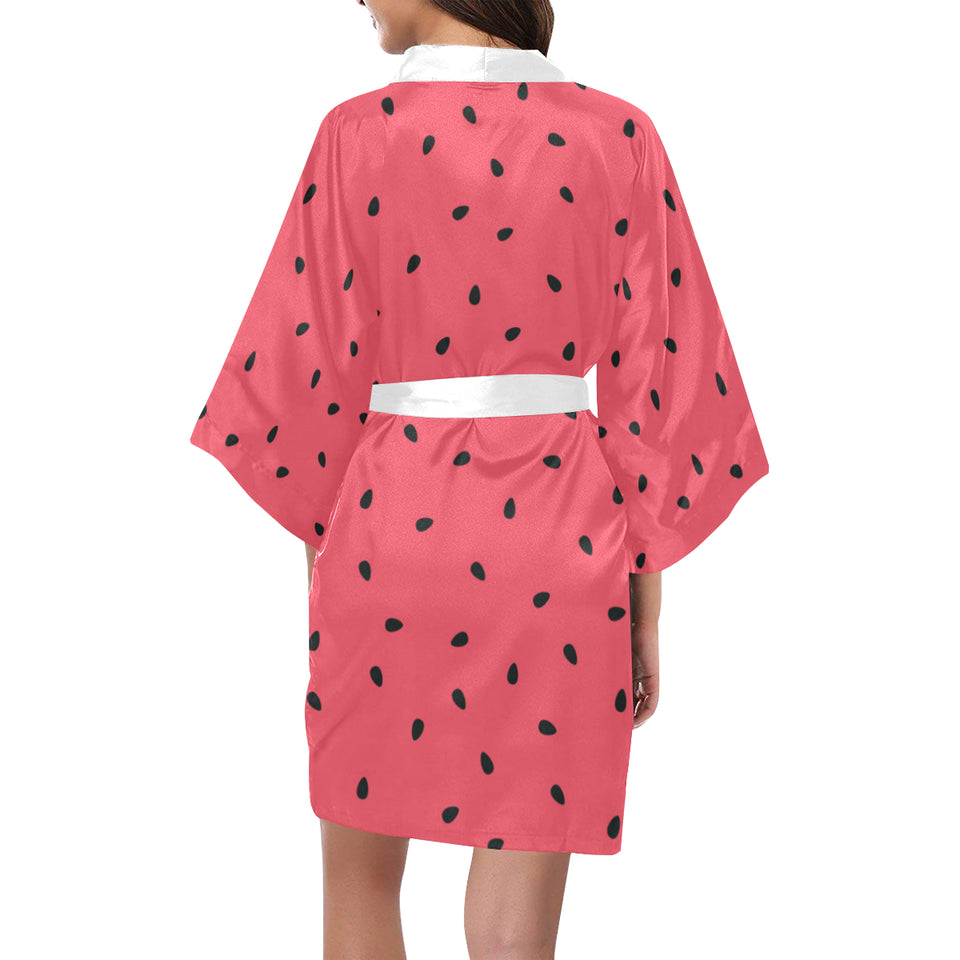 watermelon texture background Women's Short Kimono Robe
