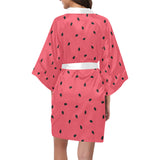 watermelon texture background Women's Short Kimono Robe
