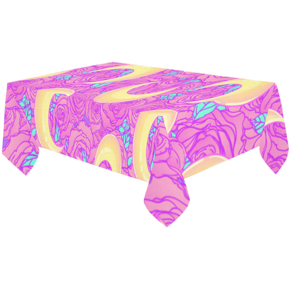 Moon pink rose background Tablecloth