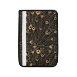 Gold peacock feather pattern Car Seat Belt Cover