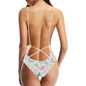 Colorful unicorn pattern Women's One-Piece Swimsuit