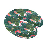 Parrot Palm tree leaves flower hibiscus pattern U-Shaped Travel Neck Pillow