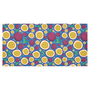 Passion fruit blue background Tablecloth
