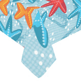 Blue red orange starfish pattern Tablecloth