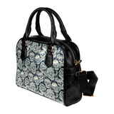 Sugar skull black white pattern Shoulder Handbag