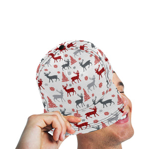 Deer tree snowflakes chrismas pattern All Over Print Snapback Cap