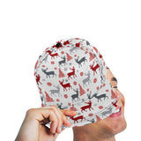 Deer tree snowflakes chrismas pattern All Over Print Snapback Cap