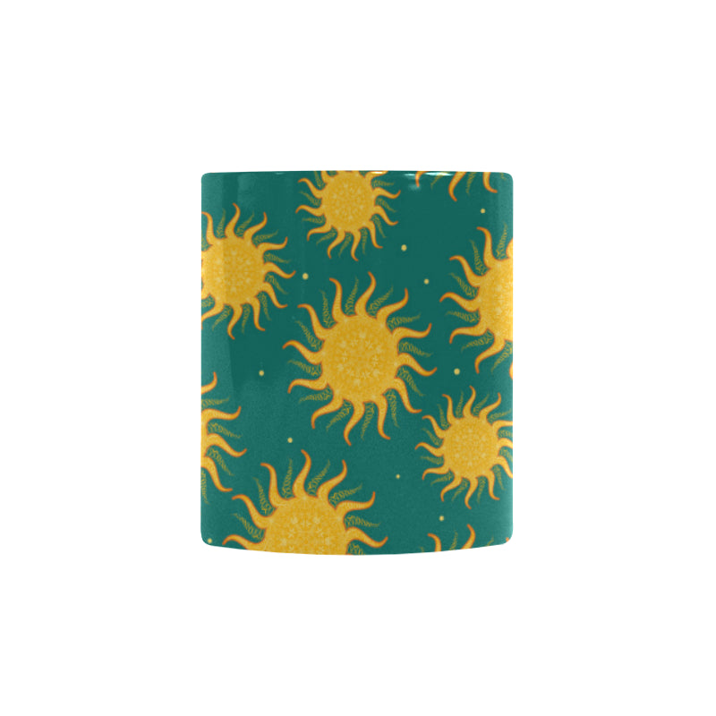 Sun green background Morphing Mug Heat Changing Mug