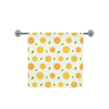 oranges leaves pattern Bath Towel