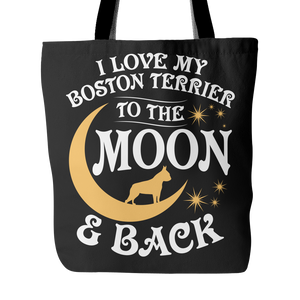 Tote Bag-I Love My Boston Terrier To The Moon & Back ccnc003 dg0059