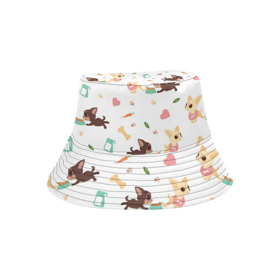 Cute Chihuahua puppie pattern Unisex Bucket Hat