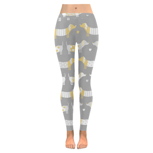 Cute dachshund dog pattern Women's Legging Fulfilled In US