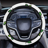 colorful apples leave zebra stripe Car Steering Wheel Cover