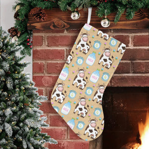 Cow bottle of milk pattern Christmas Stocking