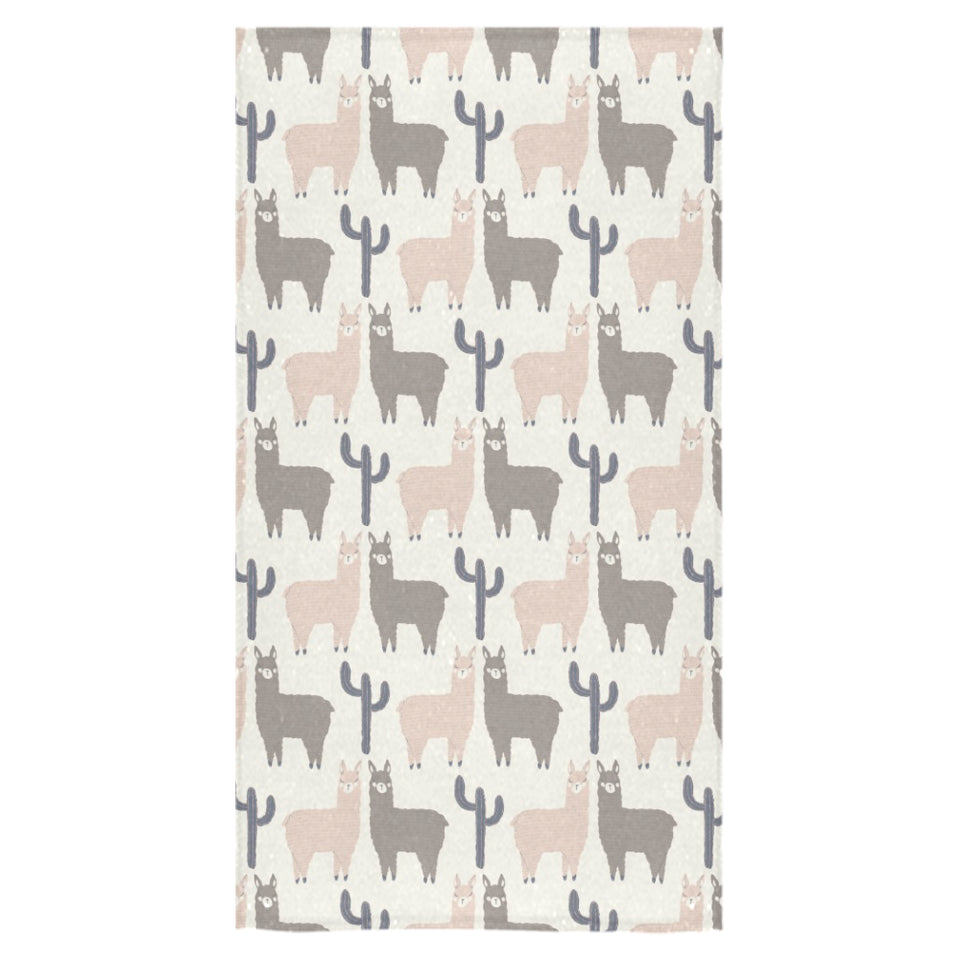 Llama Alpaca pattern Bath Towel