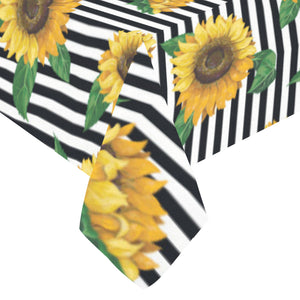 sunflowers ribbon background Tablecloth